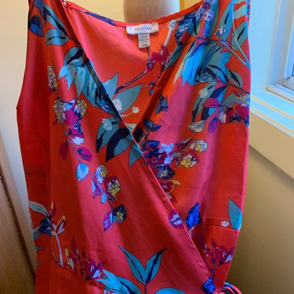 Tristan, Dress, Midi, Size small, Floral red. - Picture 3 of 10